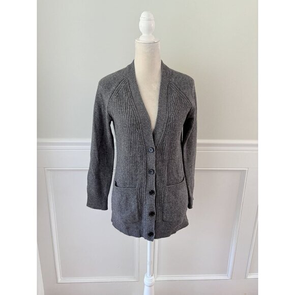 Lochleven Gray Button-Up Cashmere Cardigan S - Picture 1 of 5